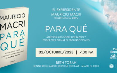 Macri presenta Para Qué, su segundo libro, en Miami